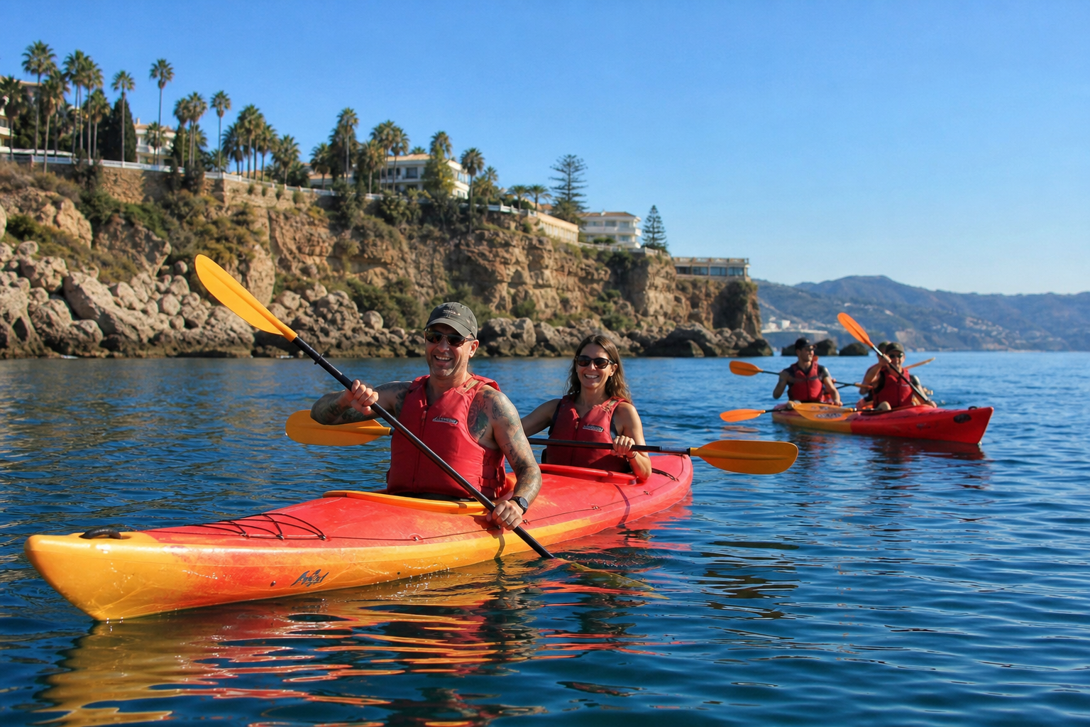 Grupo en excursión de kayak